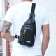 thumbnail image 4 of Bolso bandolera para hombre y mujer, mochila de hombro, bolso de pecho, bandolera, mochila con orificio para auriculares, para senderismo, camping, viajes al aire libre, 4 of 6
