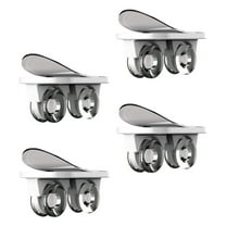 FONWILYO 4Pcs White ABS Self Adhesive Caster Wheels for Furniture 1.97X1.1In