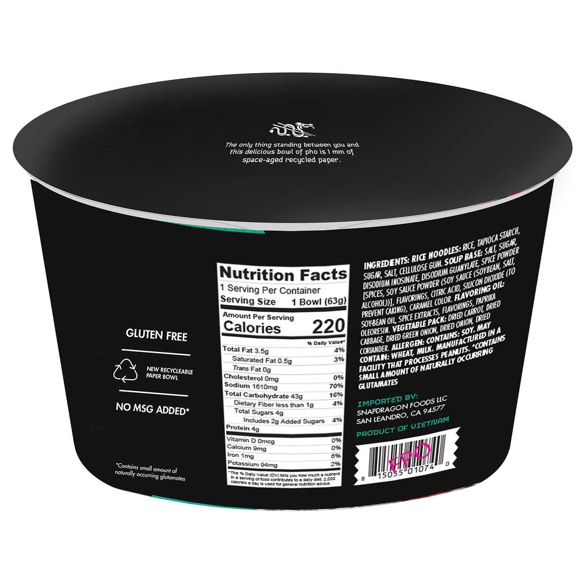 Snapdragon Vietnamese Pho Bowls, 2.3 Ounce (Pack of 9)