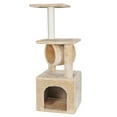 thumbnail image 4 of ZENY 37" Cat Tree Condo Scratching Post Tower Indoor Kittens Trees Beige, 4 of 9