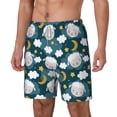 thumbnail image 2 of Uemuo Sweet Dream Lamb Pattern Mens Swim Trunks Quick Dry Board Shorts with Mesh Lining, Stretch Beach Shorts Quick Dry No-Chafing Board Shorts-XX-Large, 2 of 9