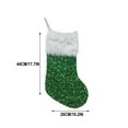 thumbnail image 3 of Fmbmuo 1Pcs Christmas Gift Bags Green Christmas Socks Medium Decorations Polyester Reusable Glitter Christmas Bag for Christmas Party, 3 of 5