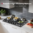 thumbnail image 5 of Gasland Chef 30 in. NG/LPG Convertible Gas Cooktop in Porcelain Enamel with 5 Burners, 5 of 10