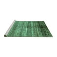 thumbnail image 2 of Ahgly Company Machine Washable Indoor Rectangle Abstract Turquoise Blue Modern Area Rugs, 5' x 7', 2 of 4