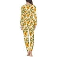 thumbnail image 3 of FOR U DESIGNS Vintage Sunflower Long Sleeve Pajama Set for Women with Pockets 2 Pack Size 4XL Sleepwear Sets Long Pants and Crew Neck Tops for Women Pjs Nightwear, 3 of 6