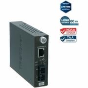 TRENDnet Intelligent 10/100Base-TX to 100Base-FX Single Mode Fiber Converter 60km