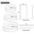 thumbnail image 2 of Acrylic Round Cake Disk Set,Acrylic Cake Discs Set,Comb Scrapers,Dowel Rods,Icing ,Acrylic Smoother, 2 of 5