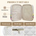 thumbnail image 6 of Pzuqiu Hippie Flower Bible Cover Womens Large Qulited Bible Case with Handle Book Cover Carrying Holder Bag Scripture Case Church Bag Protective for Church,Study,Spiritual, 6 of 7