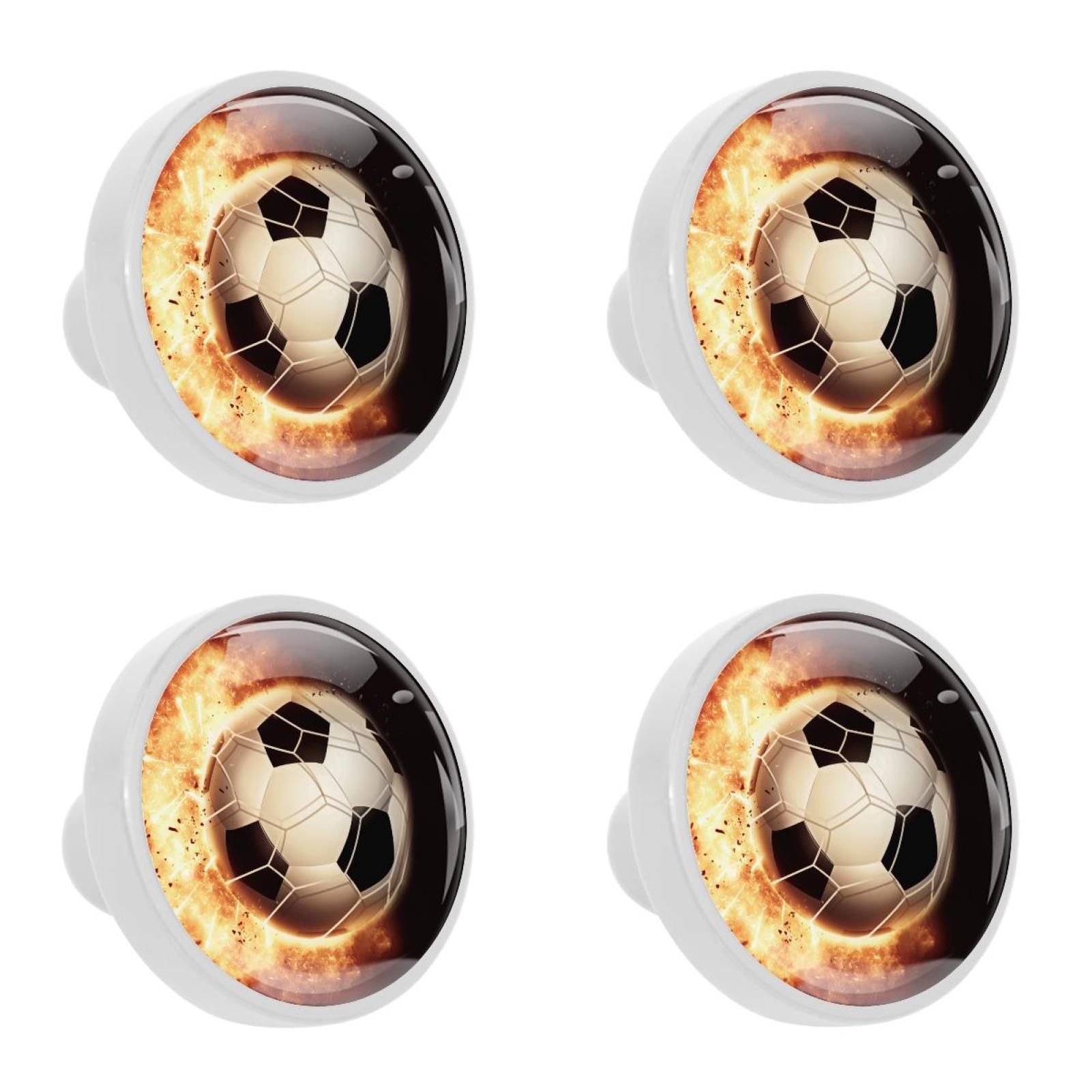 Ownta 4Pcs Kitchen Knob Round Exploding Soccer Ball Freball