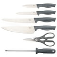 thumbnail image 3 of Spice by Tia Mowry - Savory Saffron Charcoal 7-Piece Cutlery set with Block, 3 of 6