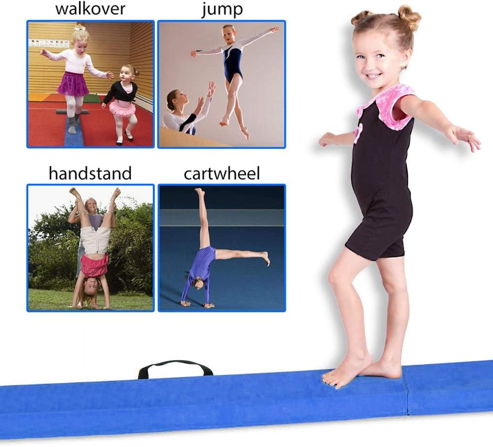 Buy FBSPORT 8' Folding Gymnastics Balance Beam, Floor Balance Beam w