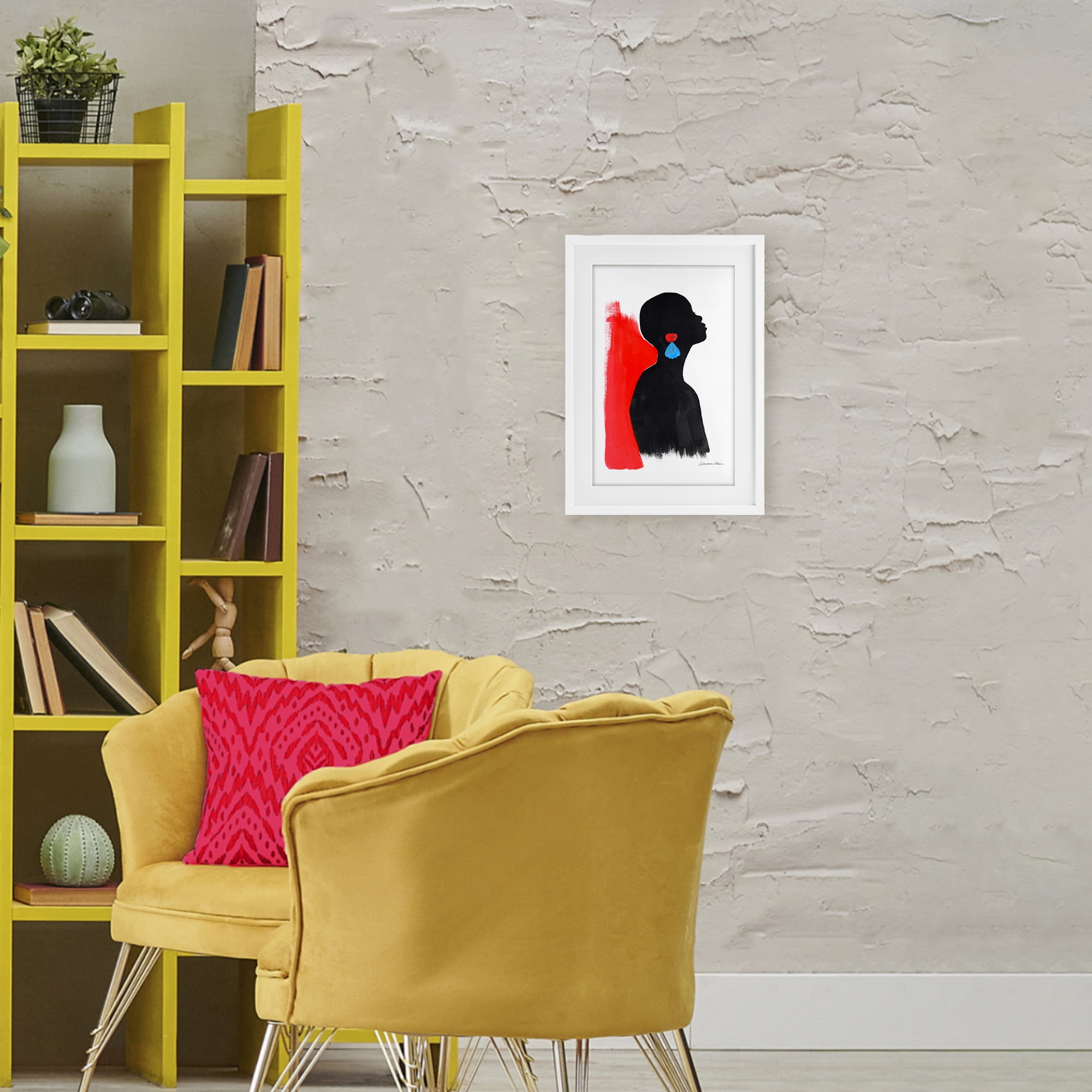 Stupell Industries Dreaming In Color White Framed Print Under Glass, design by Simone Elum
