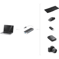 thumbnail image 3 of Concentrador USB 3.0 Concentrador USB de aluminio delgado y liviano de 4 puertos para MacBook Air, Mac Pro/Mini, Microsoft y otros dispositivos USB Zhivalor 2033503-3, 3 of 4