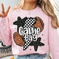 thumbnail image 2 of Retro Checkered Football Sweatshirt, Football Mama Shirt, Touchdown Season, Leopard Football Coquette, 2 of 2