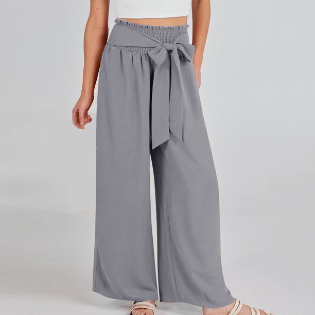 Ichuanyi Liquidación de pantalones de pierna ancha de las mujeres Pantalones rectos de la cintura alta pantalones casuales ICHUANYI WER202308181546