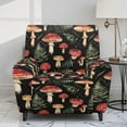 thumbnail image 2 of Xoenoiee Mushroom Leaves Pattern Recliner Chair Cover Stretch Lazy Boy Non Slip Covers for Recliner with Pockets Soft Jacquard Reclining Sofa Slipcovers Furniture Protector with Elastic Bottom, 2 of 7