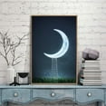 thumbnail image 3 of IDEA4WALL Framed Canvas Wall Art for Living Room, Bedroom Moon with Bright Canvas Prints for Modern Home Decoration Ready to Hang, 3 of 4
