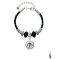 thumbnail image 2 of Delight Jewelry Silvertone Domed Black BN Big Sister Celtic Knot Leather Bead Bracelet, 7"+2" Extender, 2 of 4
