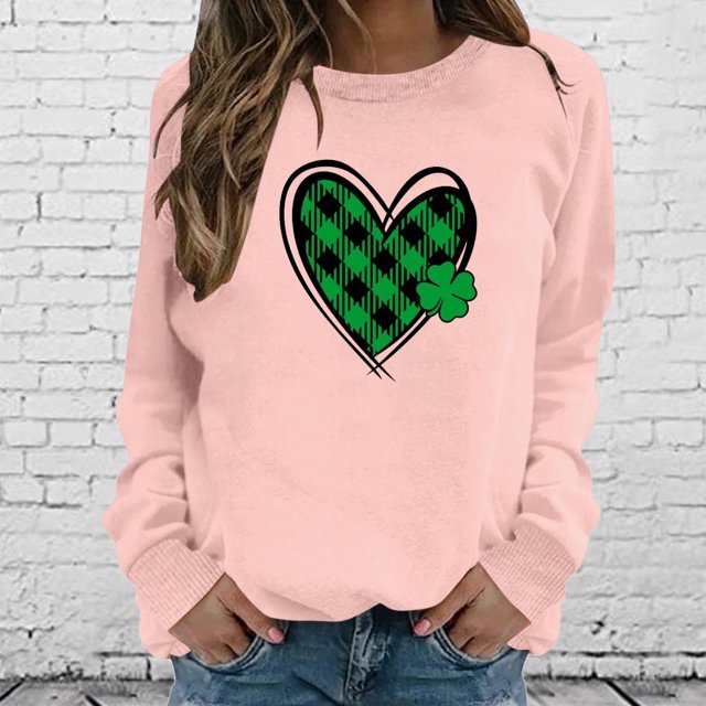 2023 Sweat Oversize pour Femmes Chemises Solides Col Rond Manches Longues Tops Chemisier Régulier Imprimé Ample Womens Tops
