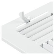 6x10 Floor Registers - 6 Pack HVAC Floor Vents - Adjustable Iron Vent Grilles for Home Office - Rustproof Air Vents Deflector with Metal Damper - White