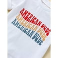thumbnail image 6 of Bagilaanoe 4th of July Clothes for Toddler Baby Boys  Short Sleeve Letter Print T-Shirt Tops + Shorts 6M 12M 18M 24M 3T Kids Independence Day Outfits 2pcs Short Pants Set, 6 of 9