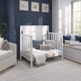 thumbnail image 4 of Dream On Me Bellport 4 in 1 Convertible Mini/Portable Crib in White, Non-Toxic Finish, Made of Sustainable New Zealand Pinewood, with 3 Mattress Height Settings, 4 of 9