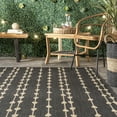 thumbnail image 6 of nuLOOM Kiernan Vertical Teardrop Stripe Indoor/Outdoor Area Rug, 9' 6" x 12', Kiernan Charcoal, 6 of 7