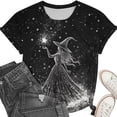 thumbnail image 4 of XUNKUSGA Womens Halloween Printed T Shirts Casual Loose Crewneck Short Sleeve Tops for Women Trendy Halloween Graphic Tee for Women L, 4 of 6