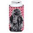 thumbnail image 2 of Black Standard Poodle Hearts and Love Tall Boy Hugger, 2 of 2