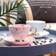 thumbnail image 3 of Taza de té y platillo de porcelana vintage con cuchara Café de cerámica B, 3 of 5