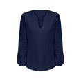 thumbnail image 4 of TODOZO Chiffon Tops for Women Flowy Tops for Women Womens Summer Tops Womens Casual Long Sleeve V Neck Shirts Flowy Business Work Blouses S Xxl Navy M, 4 of 4