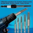 thumbnail image 3 of Juego de Extractor de Tornillos DañAdos y Pernos Rotos de 6 Piezas con Juego de Herramientas de Ejes de Cambio RáPido de 1/4 Extractor de Pernos de Tornillos Defectuosos, 3 of 5