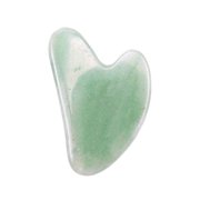 Gua Sha Massage Tool, Natural Jade Stone Guasha Board Facial Care Treatment Scraper Massager for Women Men (Green#A)