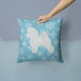thumbnail image 2 of Winter Snowflake Bichon Frise Fabric Decorative Pillow, 2 of 4