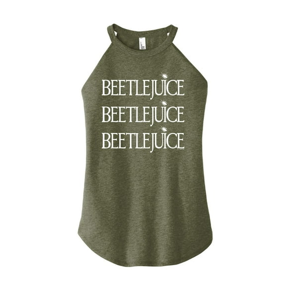 Beetlejuice - Beetlejuice Stacked - Juniors High Neck Tank Top