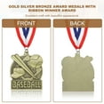 thumbnail image 4 of Uxcell Baseball Games Court Award Medals with Ribbons, Winner Medals Prizes for Competitions Sports Gold, 4 of 7