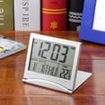 thumbnail image 3 of New Arrival Digital LCD Date Time Calendar Desk Alarm Clock Alarm Clock Digital LCD Thermometer Flexible SILVER, 3 of 7