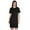 Black, variant on Womens Plain Shift Dress Short Sleeve Regular Fit Cotton Jersey Tshirt Dress