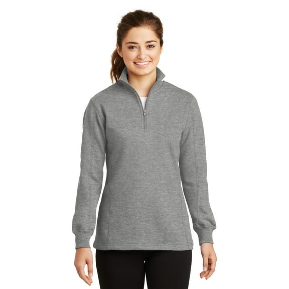 Sport-Tek Ladies 1/4-Zip Sweatshirt. Lst253 , LST253 , Vintage Heather , Medium