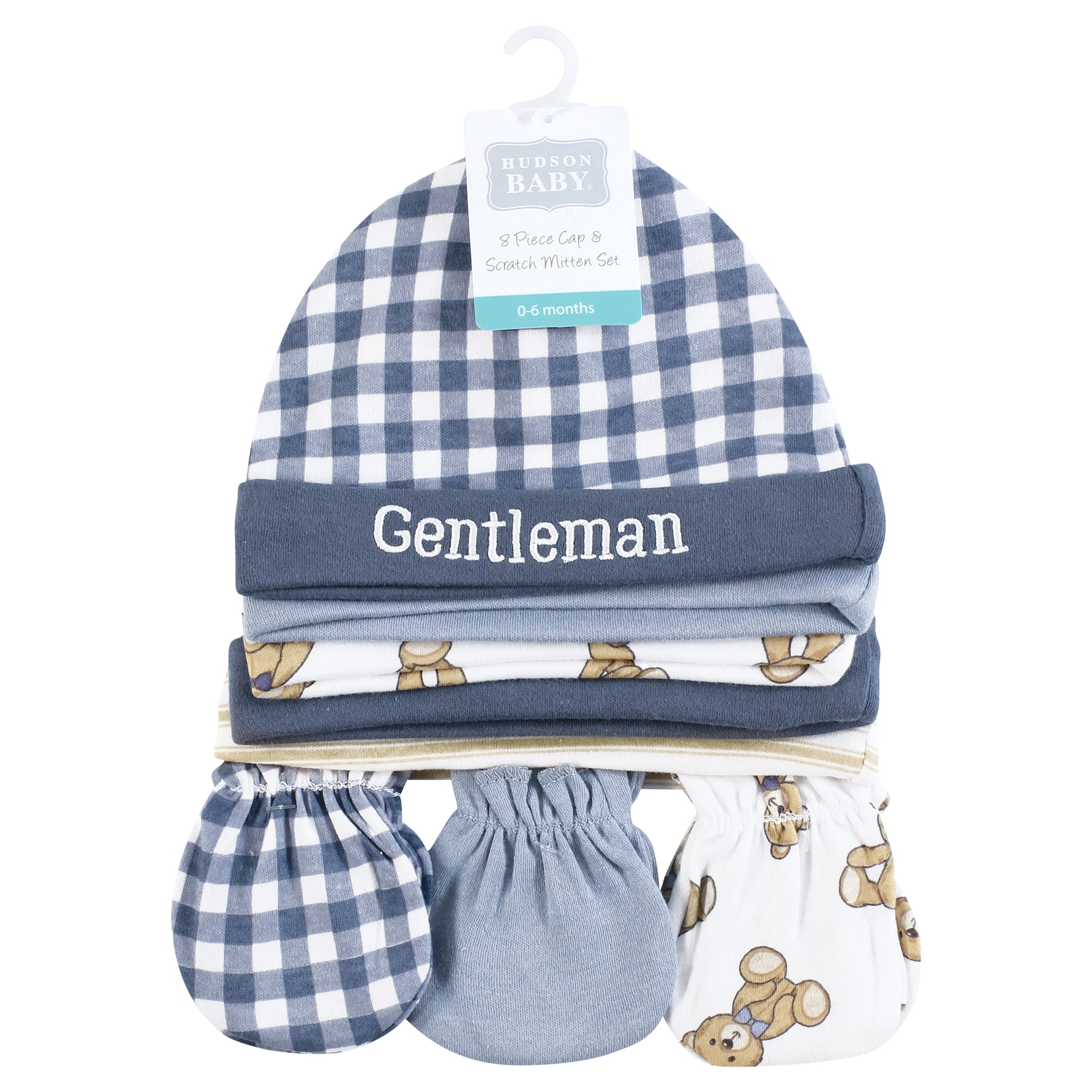 Hudson Baby Baby Girls' Cotton Headband and Scratch Mitten