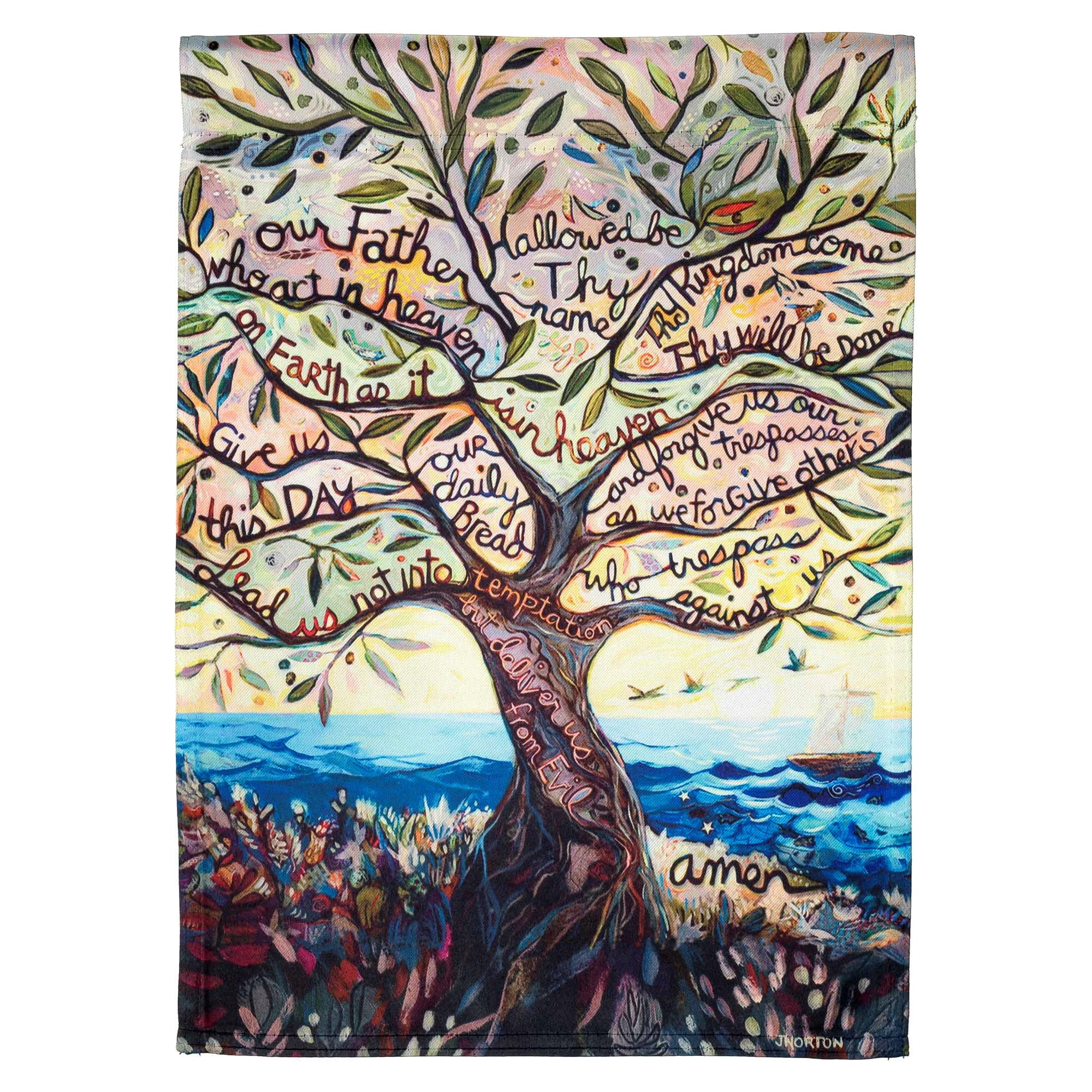 Lord's Prayer Olive Tree Garden Flag 18" x 13" - Walmart.com - Walmart.com