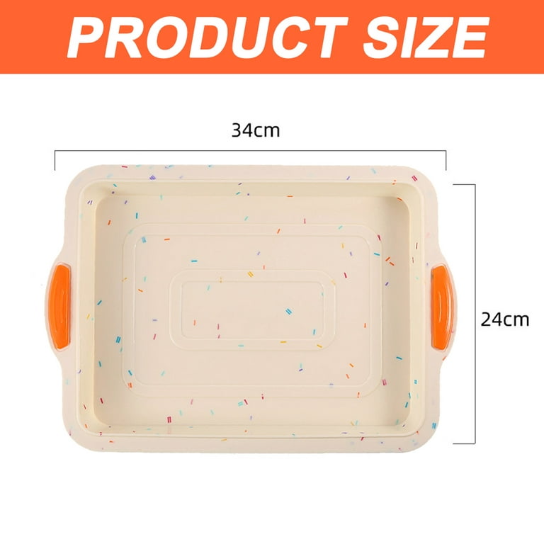 Non Stick Silicone Brownie Baking Pan With Handles - Steel Frame