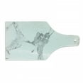 thumbnail image 1 of Marble Print Cutting Board, Abstract Stained Pattern Natural Textured Architectural Background, Decorative Tempered Glass Cutting and Serving Board, Wine Bottle Shape, Grey White Dust, by Ambesonne, 1 of 1