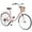 Pink, variant on 【LuckyNote】7 Speed City Bike for Women Steel Frame Included Basket Shimano Shifting Dual Brakes (Multi-Color)