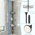 thumbnail image 6 of LCOKEIY Corner Shower Shelves, Adjustable 4 Tiers Shower Caddy Tension Pole, Extend from 39 to 125 Inch Shower Shelves for Inside Shower Black, 6 of 6