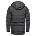 thumbnail image 4 of Men's Mid Length Padded Coat Hooded Winter Warm Full Zip Puffy Jackets, 4 of 4