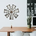 thumbnail image 4 of Sunjoy Tech Windmill Rustic Farmhouse Windmill Wall Decoration Unique Metal Art for Home Bedroom Living Room Country Charm, 4 of 8