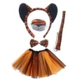 thumbnail image 4 of BELOVING Ensemble de Costume Tiger 5 Pcs pour Spectacle Robe pour Enfants Cosplay Animal Cosplay Oreilles Noires, 4 of 10