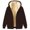 Bronze, variant on Women Women Lined Zip Up Hooded Jacket Raglan Long Sleeve Warm Lined Hoodie Coat with Side Pockes Outerwear Green 3XL