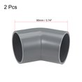 thumbnail image 3 of Unique Bargains PVC Pipe Fitting,45 Degree Elbow,Gray,1-1/2-Inch Socket 2pcs, 3 of 3